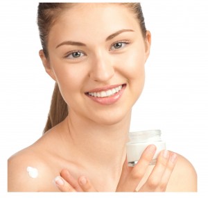 holding a lotion jar